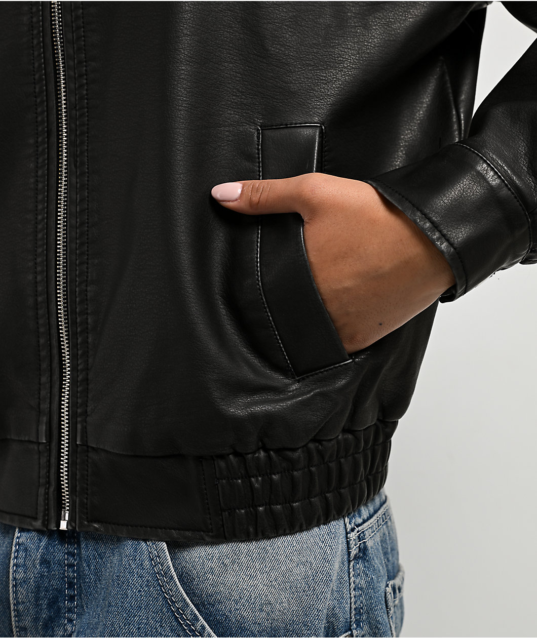 Stitch Fusion Black Bomber Jacket