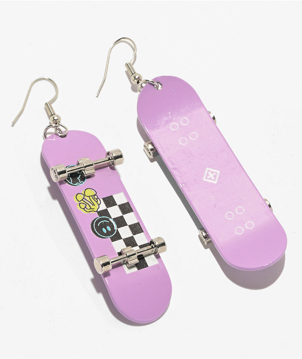 Stone + Locket Check Deck Earrings