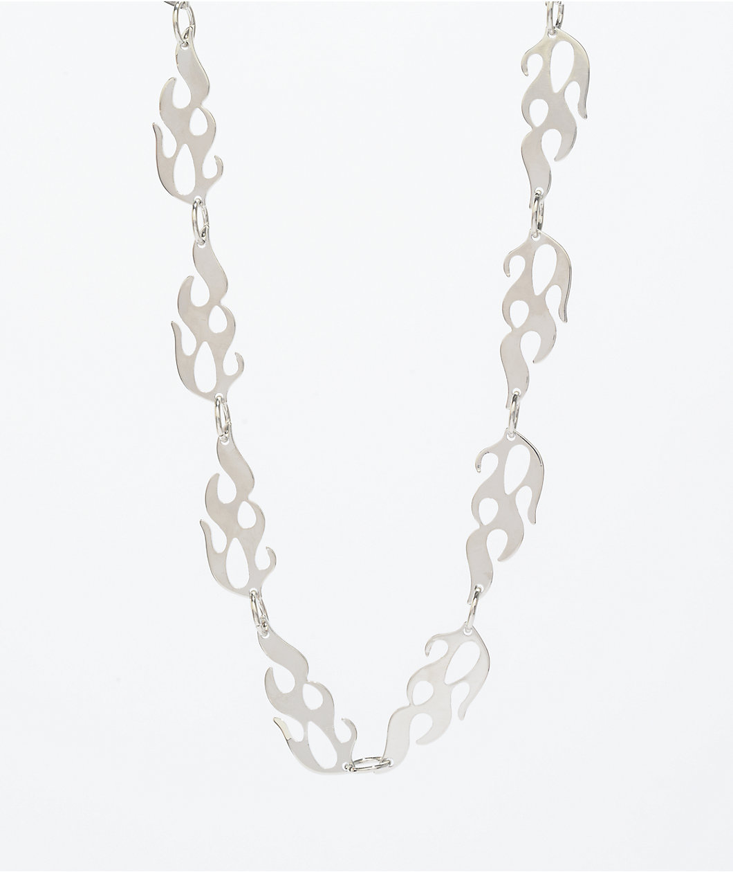 Stone + Locket Flame Pocket Chain Necklace