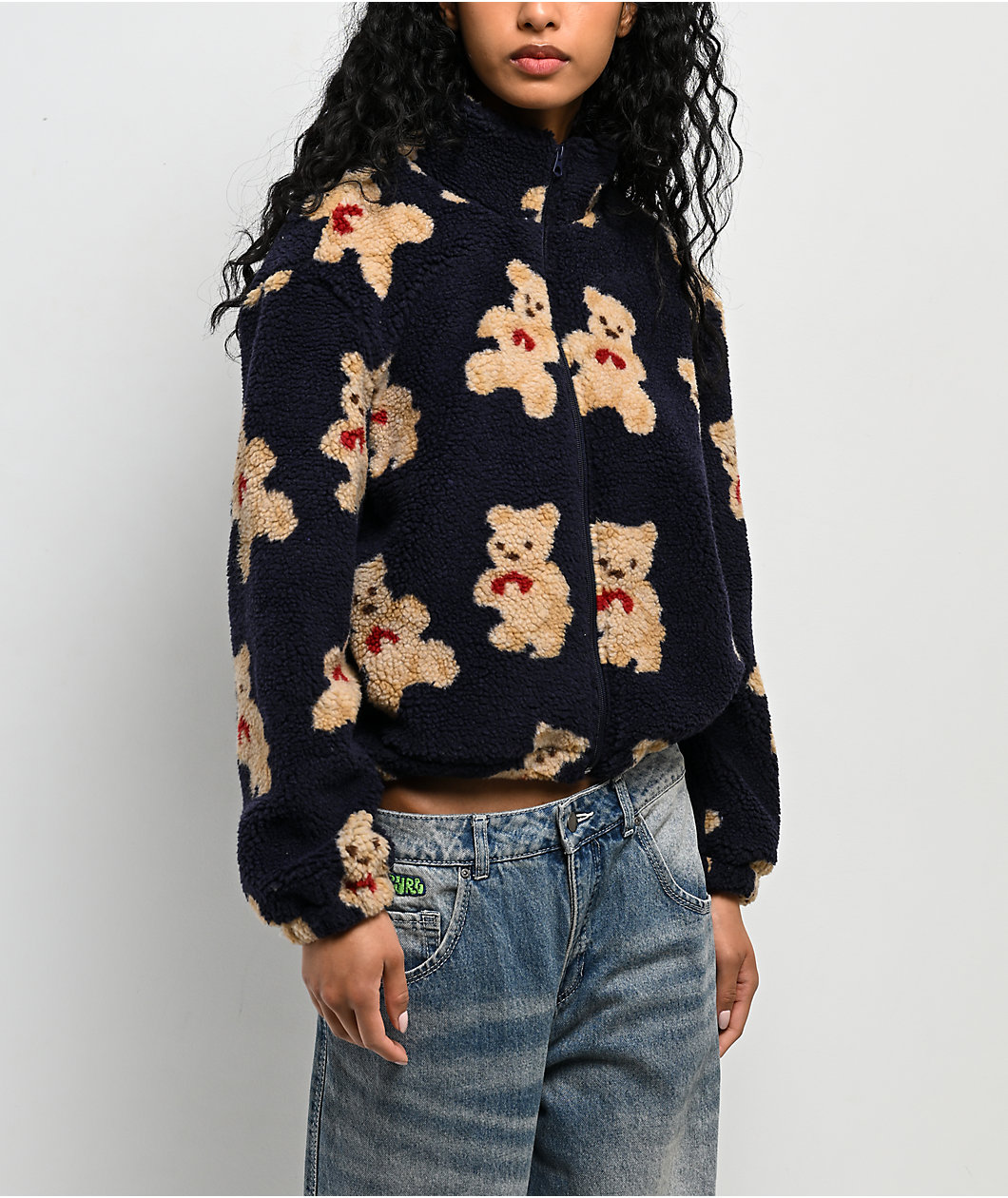 Stoosh Teddy Bear Sherpa Zip Jacket