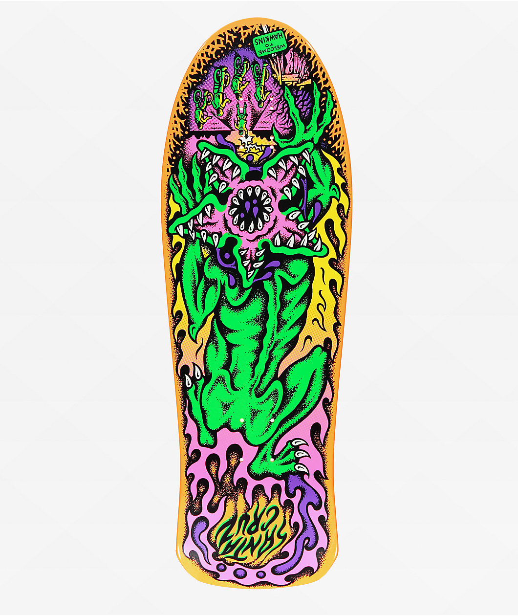 Stranger Things x Santa Cruz Salba Demogorgon Glow In The Dark 10.3" Skateboard Deck