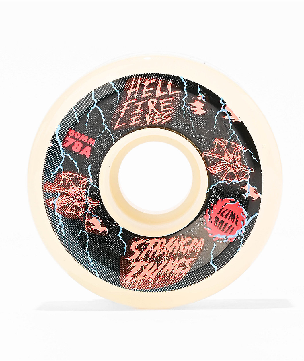 Stranger Things x Slime Balls Meek Slasher Eddie Glow In The Dark 60mm 78a Natural Cruiser Skateboard Wheels