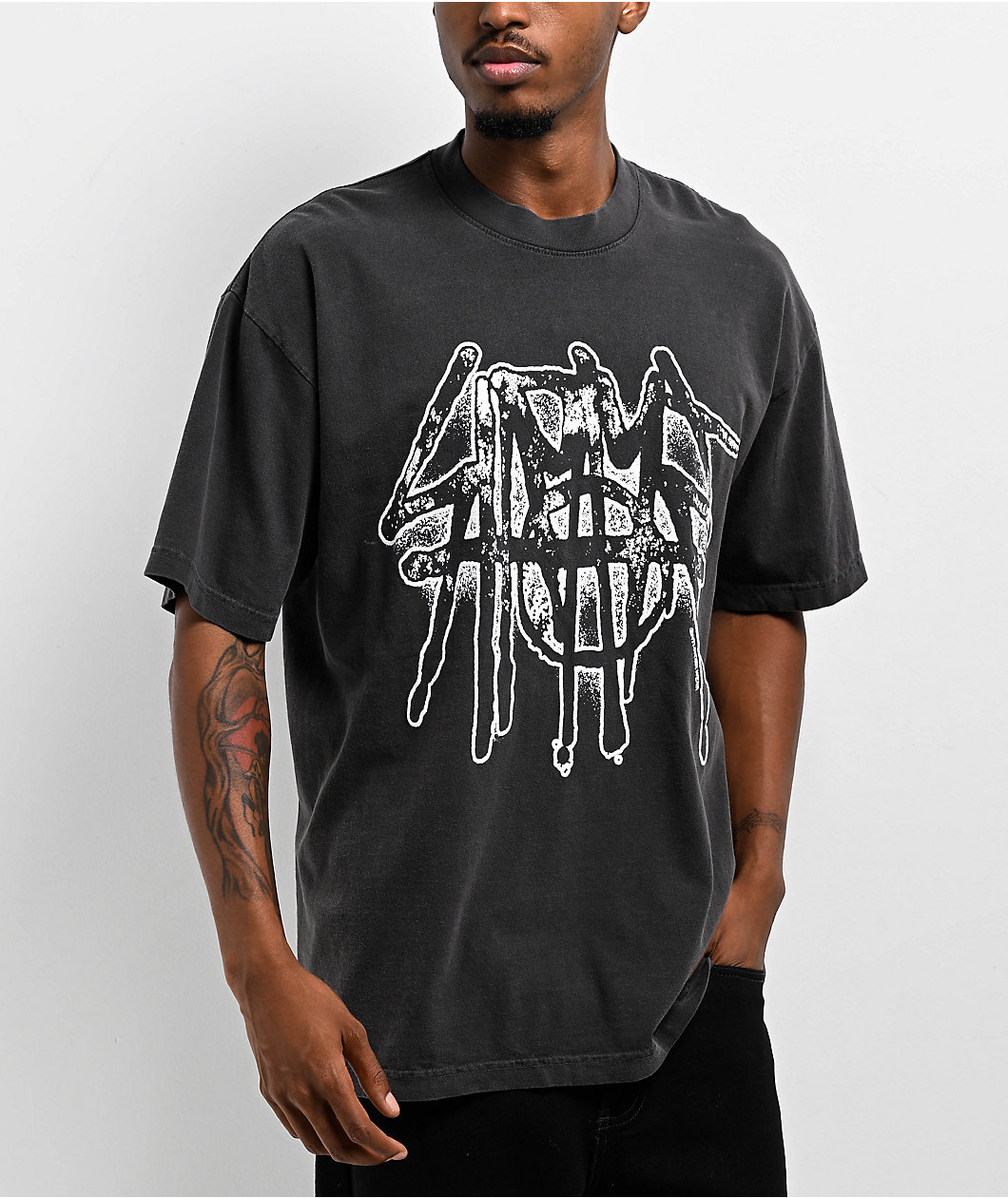 Straye Anti Trap Black Wash Heavyweight T-Shirt