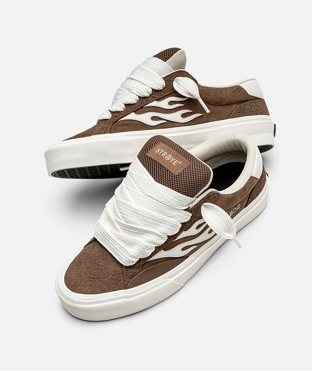 Straye Boo Logan Puff Brown Crepe Skate Shoes