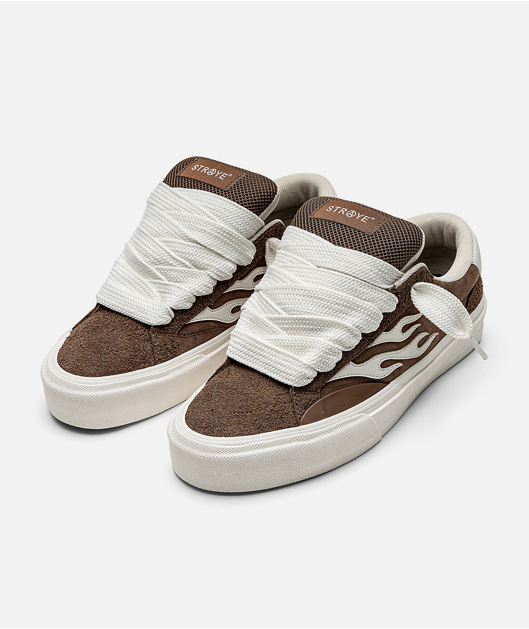Straye Boo Logan Puff Brown Crepe Skate Shoes