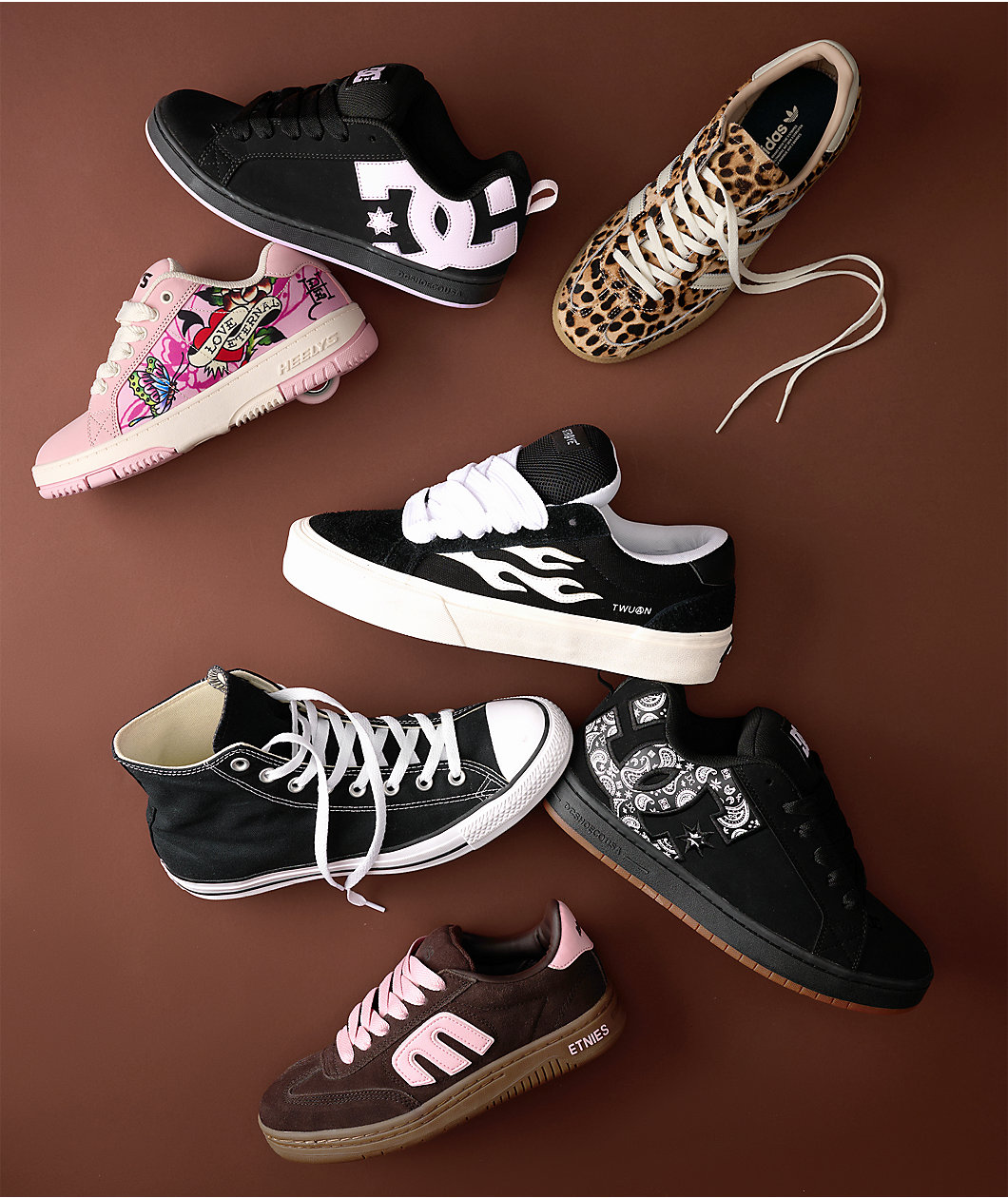 Straye Dixon Logan Puff Black & White Skate Shoes