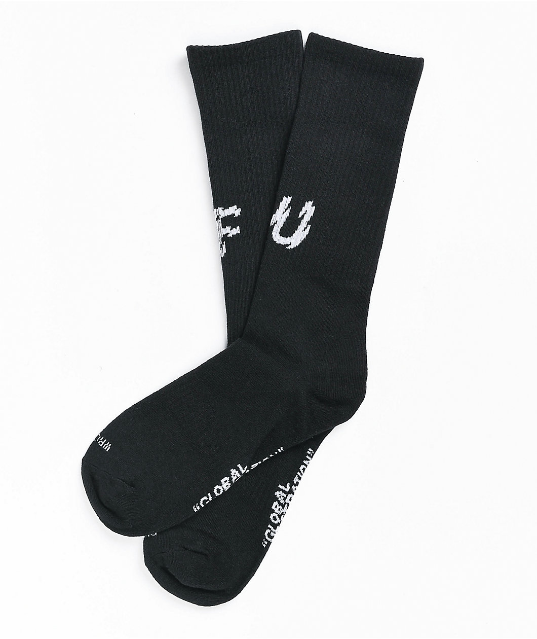 Straye F U Black Crew Socks