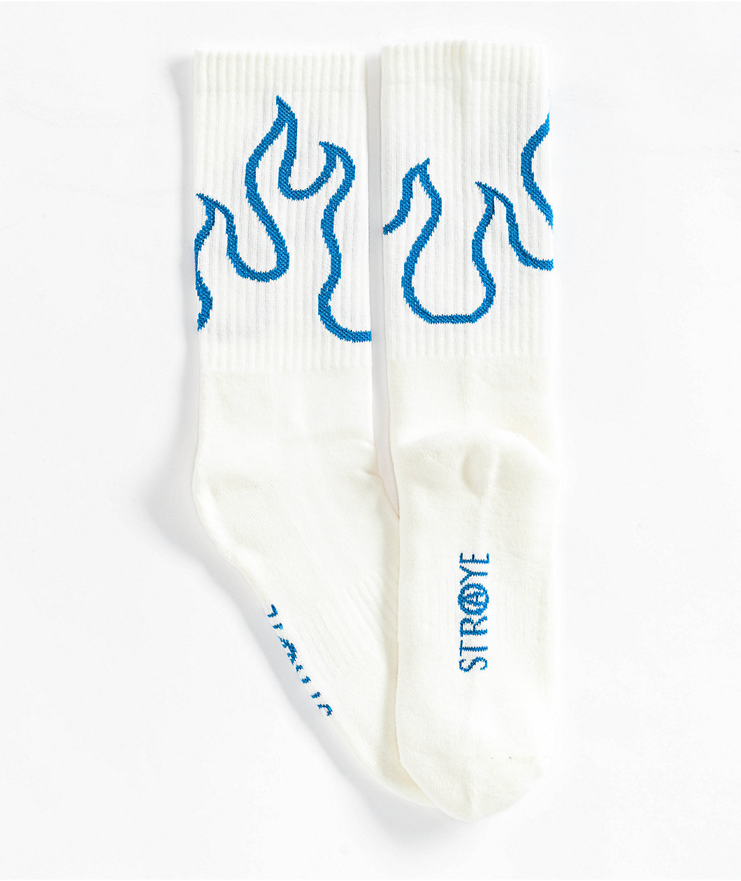 Straye Fuego Blue & White Crew Socks