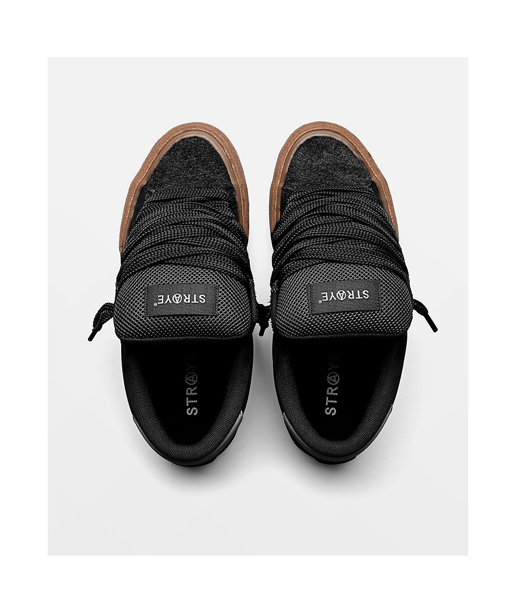 Straye Logan Puff Black & Gum Skate Shoes