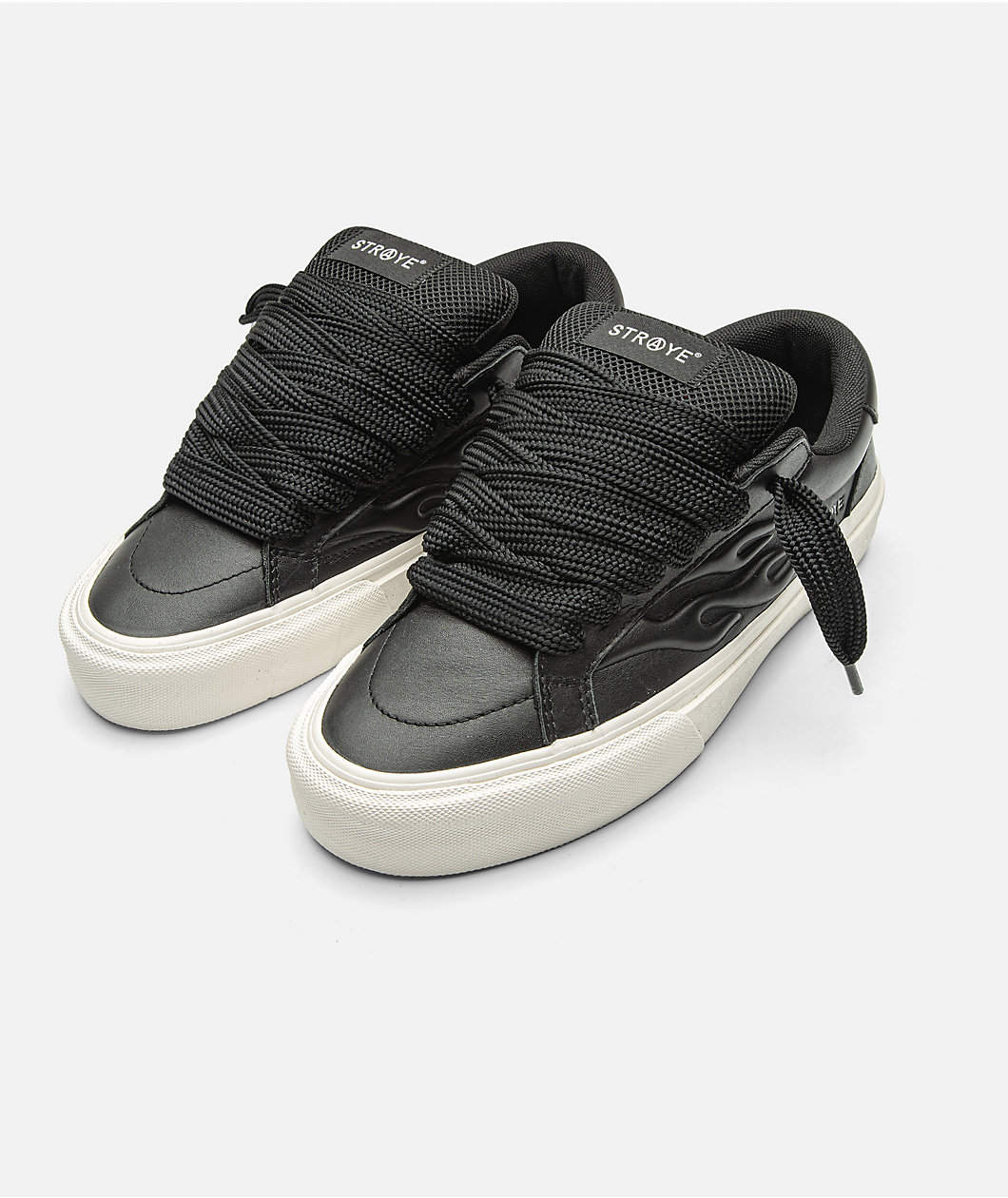 Straye Logan Puff Black Bevel Skate Shoes