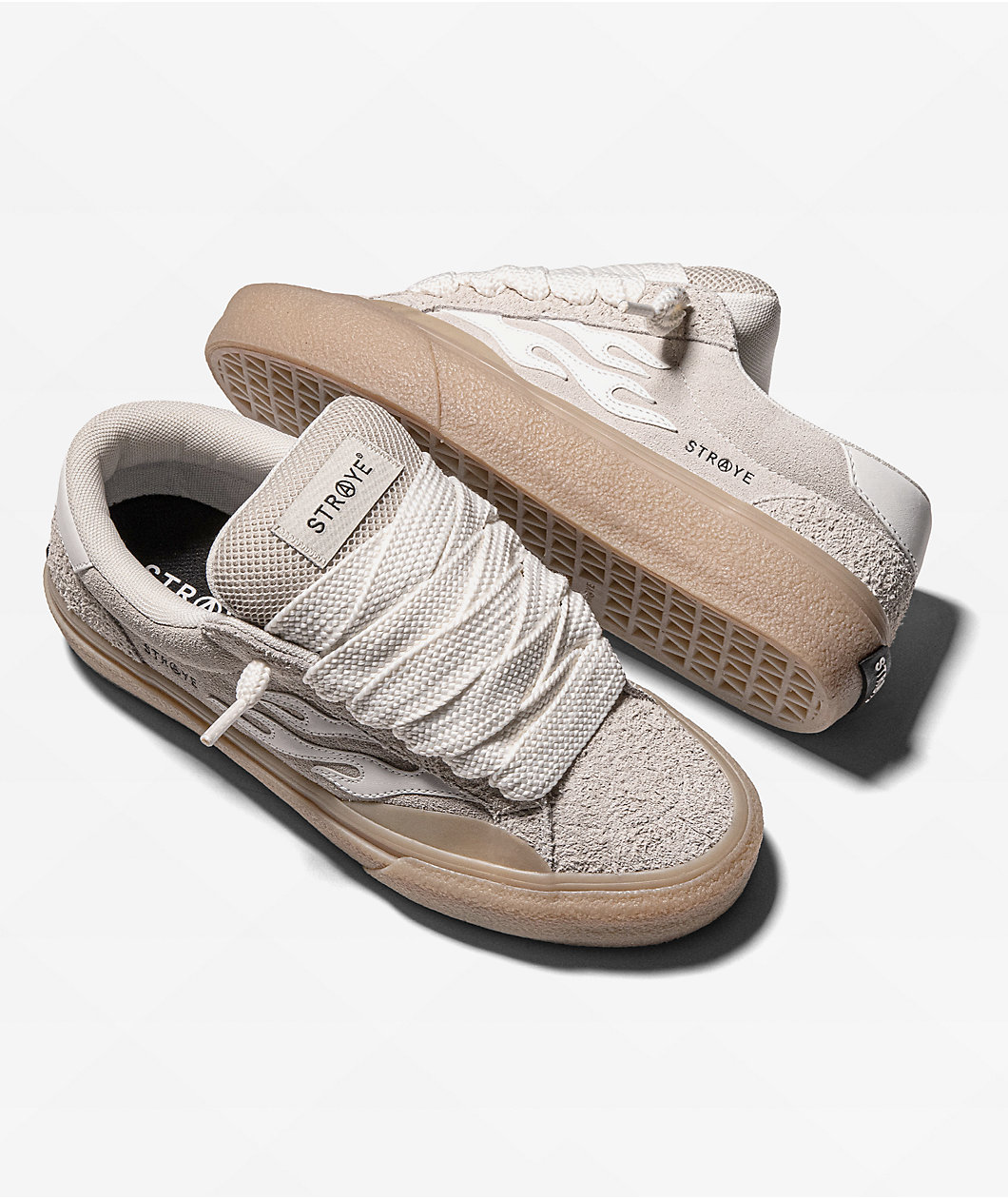 Straye Logan Puff Cream & Crepe Skate Shoes