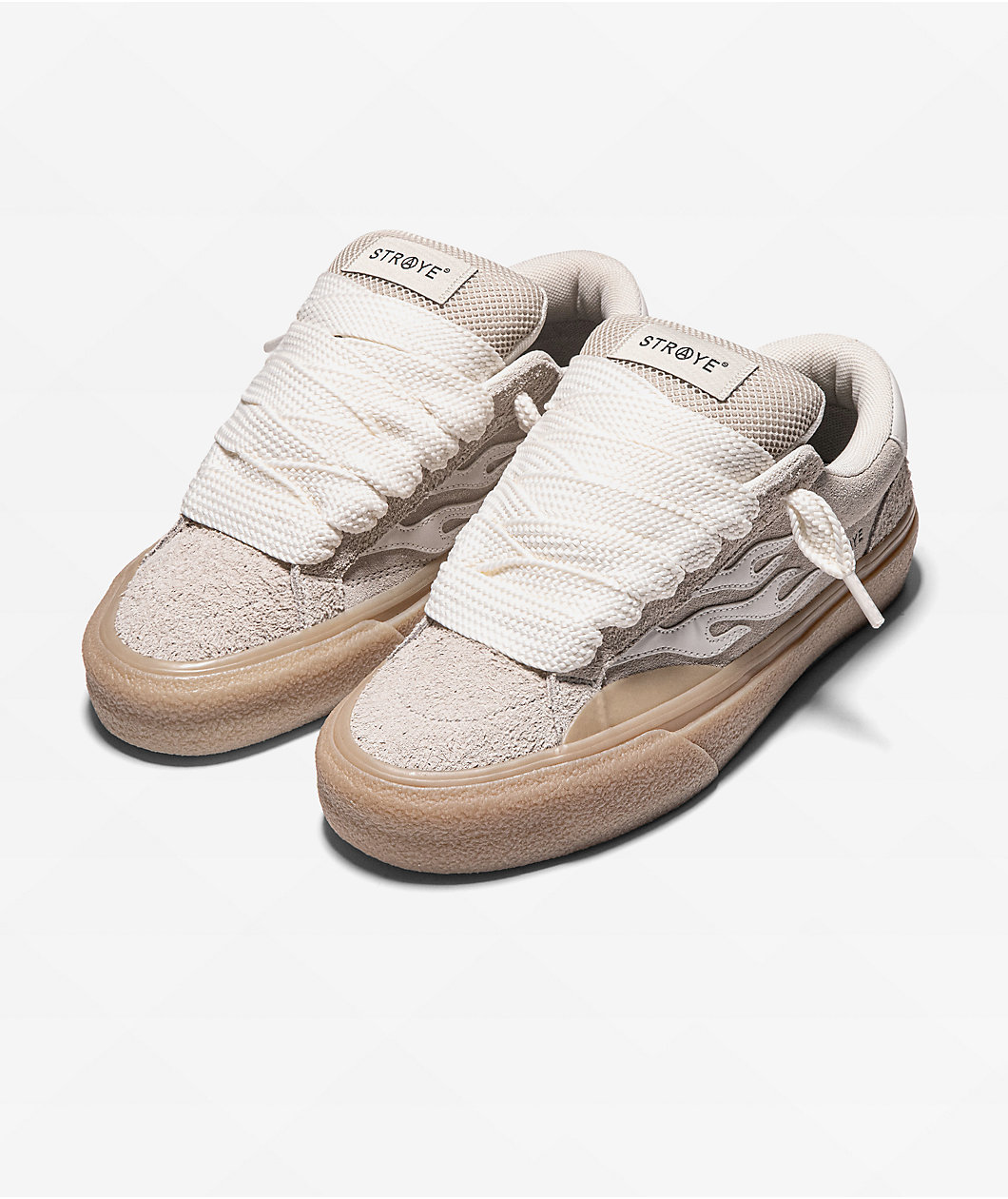 Straye Logan Puff Cream & Crepe Skate Shoes