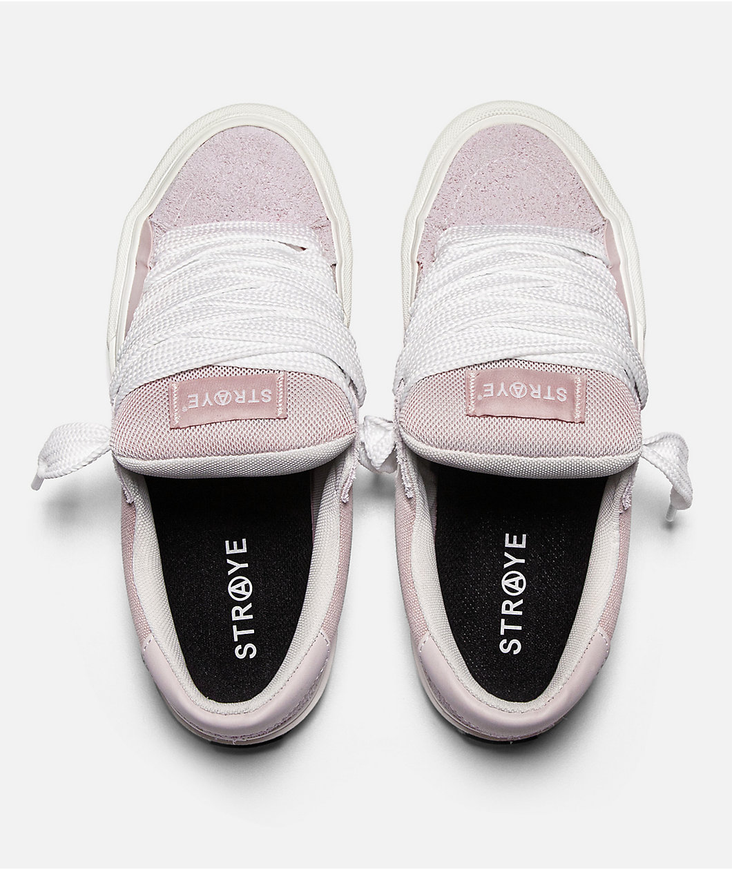 Straye Logan Puff Dusty Pink & White Skate Shoes