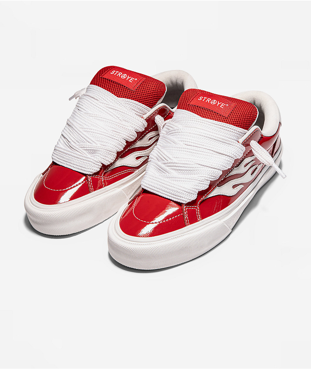 Straye Logan Puff Glossy Red Skate Shoes