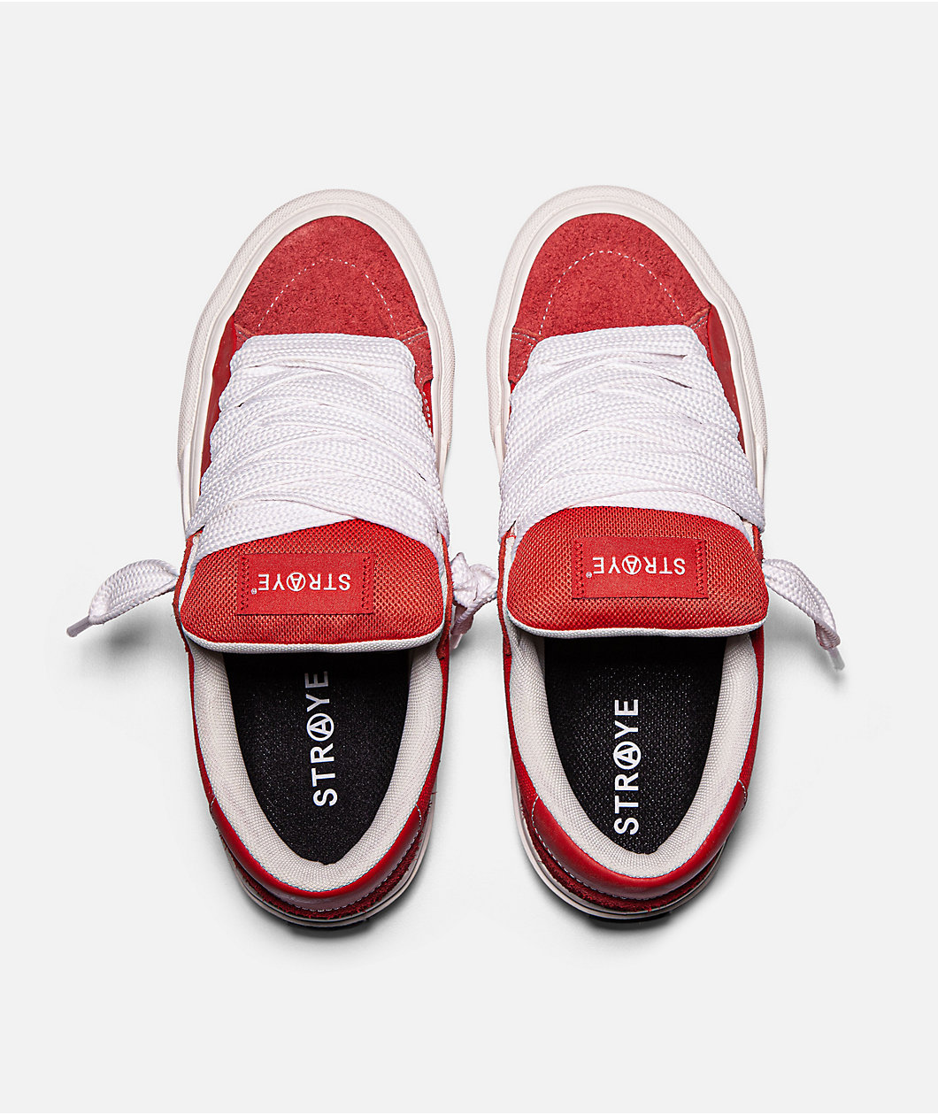 Straye Logan Puff Red & White Skate Shoes