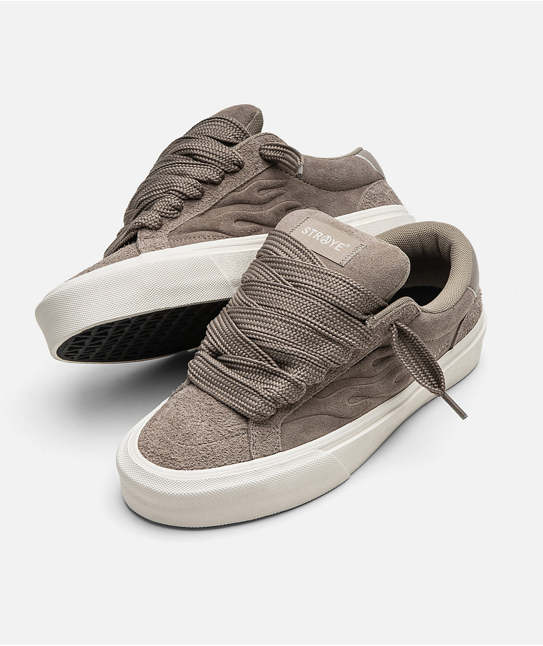 Straye Logan Puff Taupe Bevel Skate Shoes