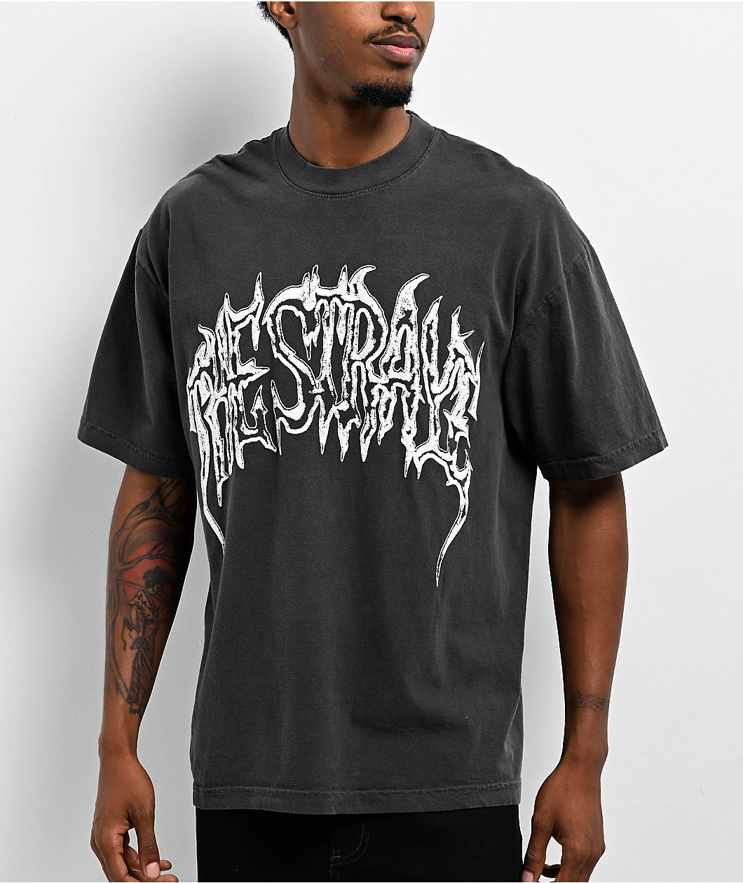 Straye Metal Black Wash Heavyweight T-Shirt