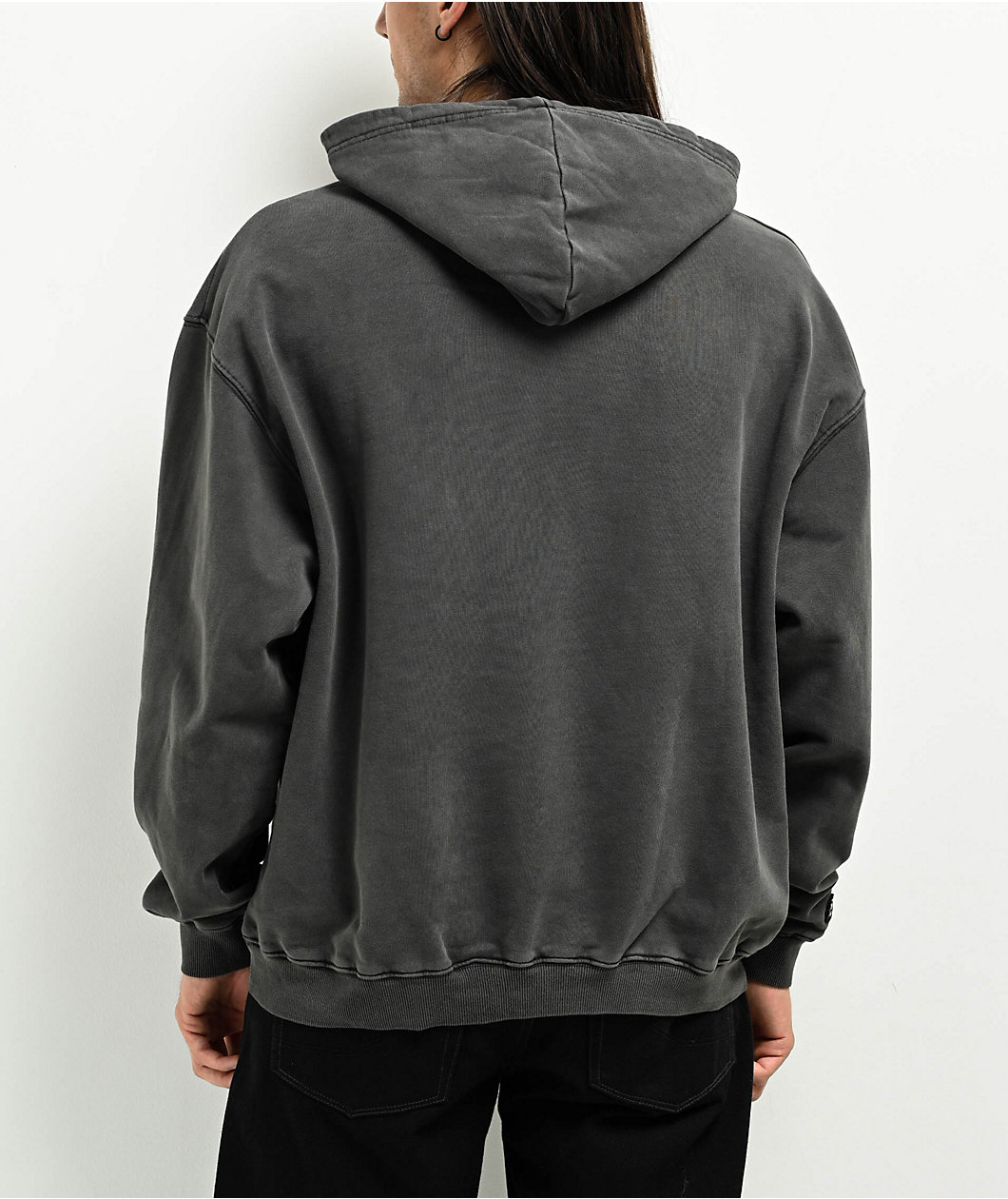 Straye Metal Vintage Black Wash Hoodie
