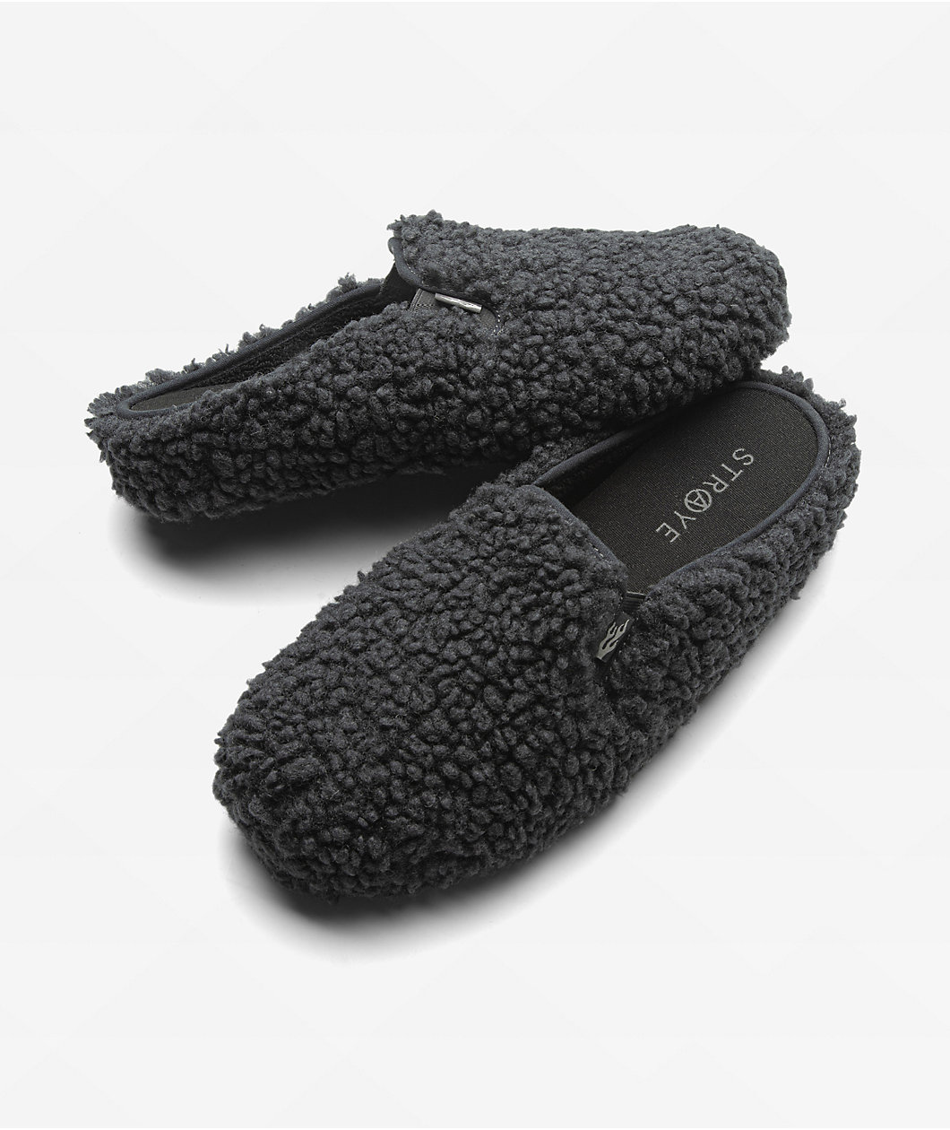Straye Ventura Furry Carbon Mule Slippers