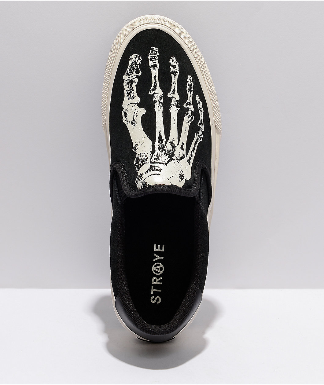 Straye Ventura X-Ray Black & White Slip-On Skate Shoes