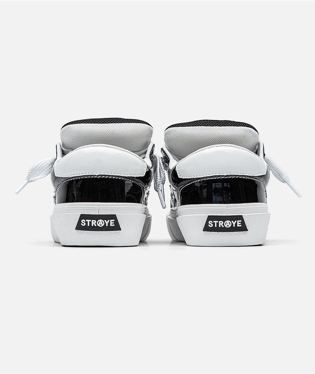 Straye x Blackdope Logan Puff Black Patent Leather Skate Shoes