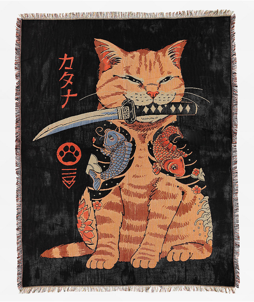 Strike Gently Cat Knife Blanket