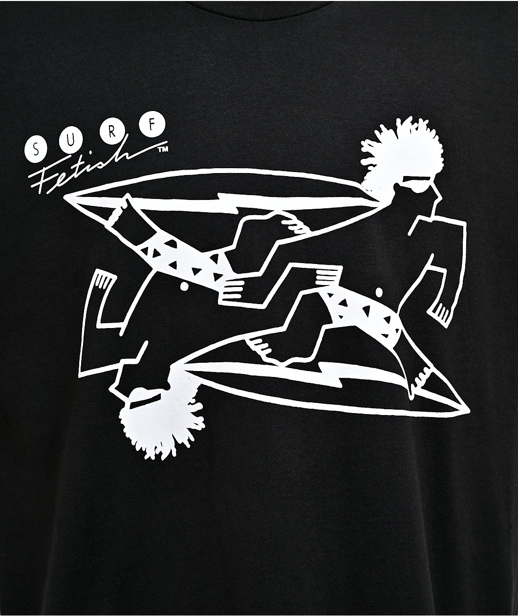 Surf Fetish Double Surfer Black T-Shirt