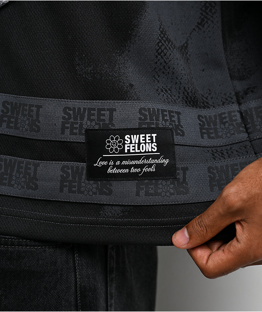 Sweet Felons Black Football Jersey