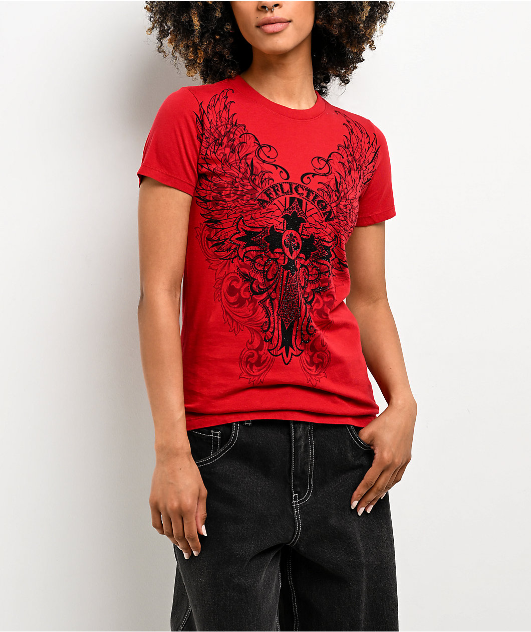 Syndic Rhinestone Red T-Shirt