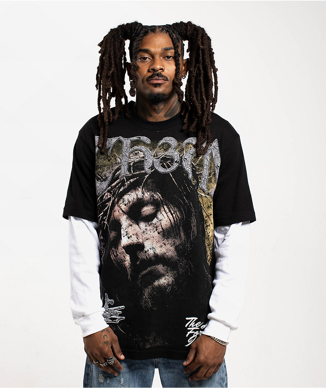 VLONE Staple Black & White 2fer Long Sleeve T-Shirt | MainPlace Mall