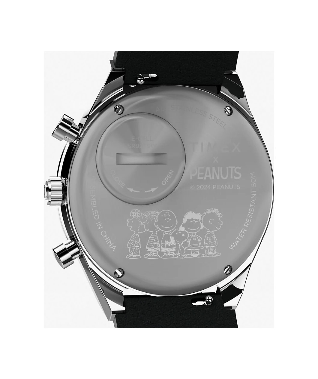 TIMEX x Peanuts Q Chrono Snoopy Silver & Black Analog Watch