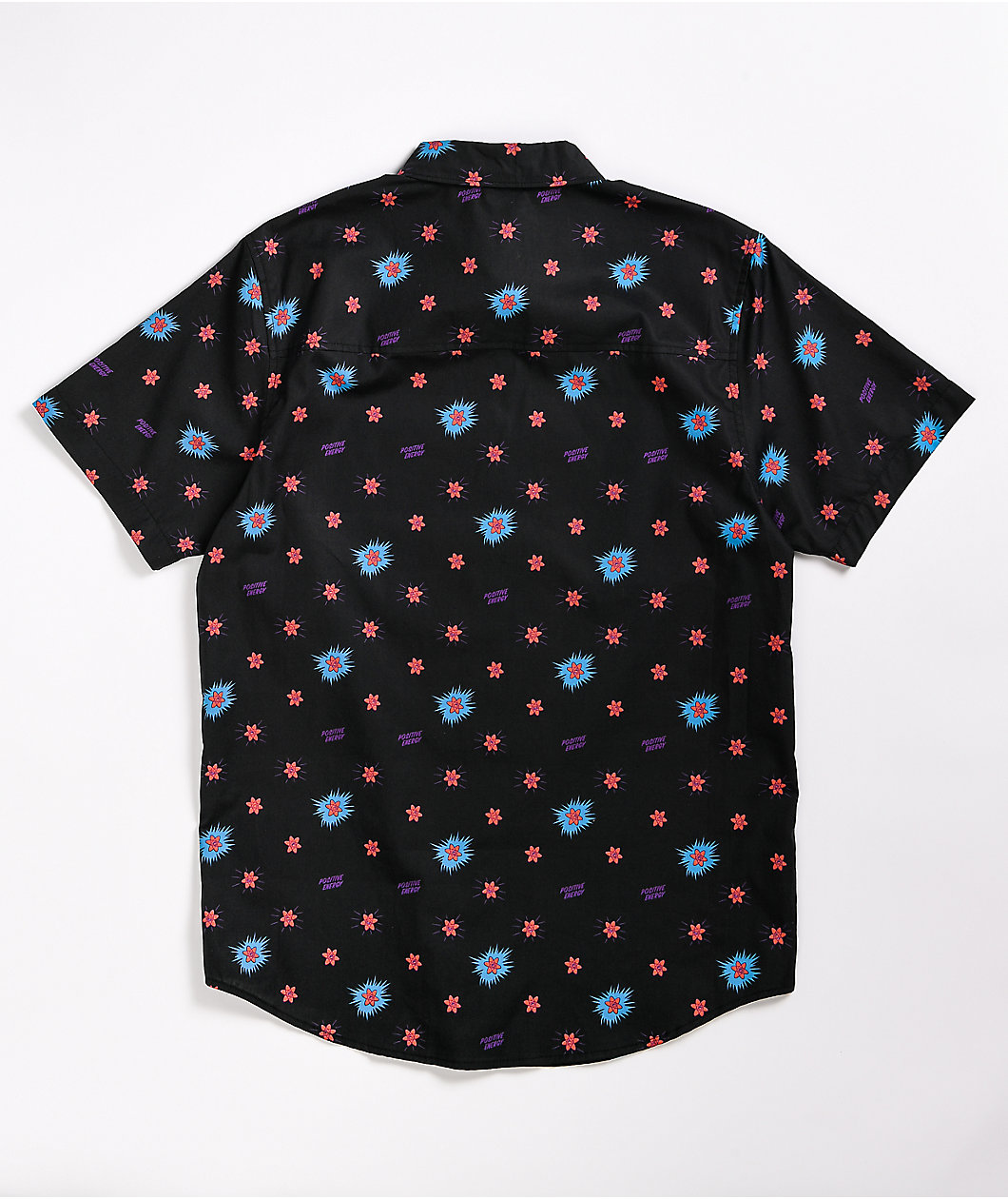 Teenage Positive Energy Black Short Sleeve Button Up Shirt