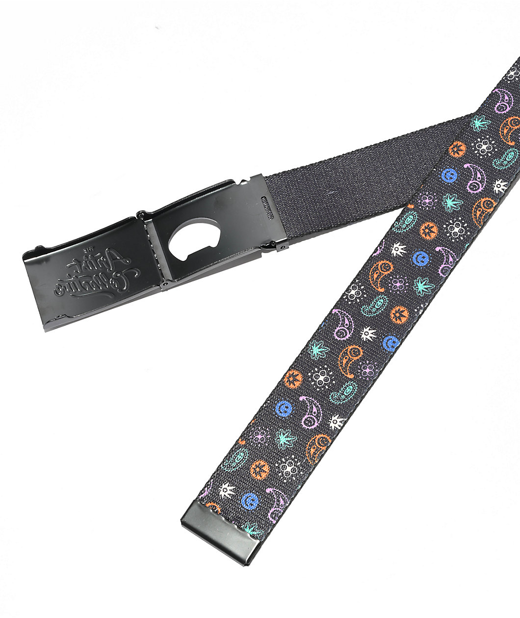 The Artist Collective Party Patterns Black Reversible Web Belt