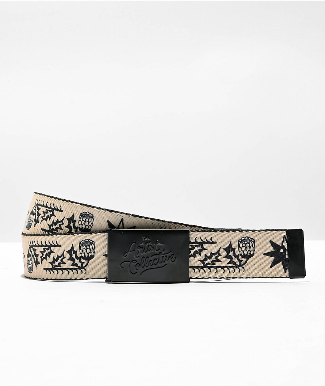 The Artist Collective Tribal Chex Black Reversible Web Belt