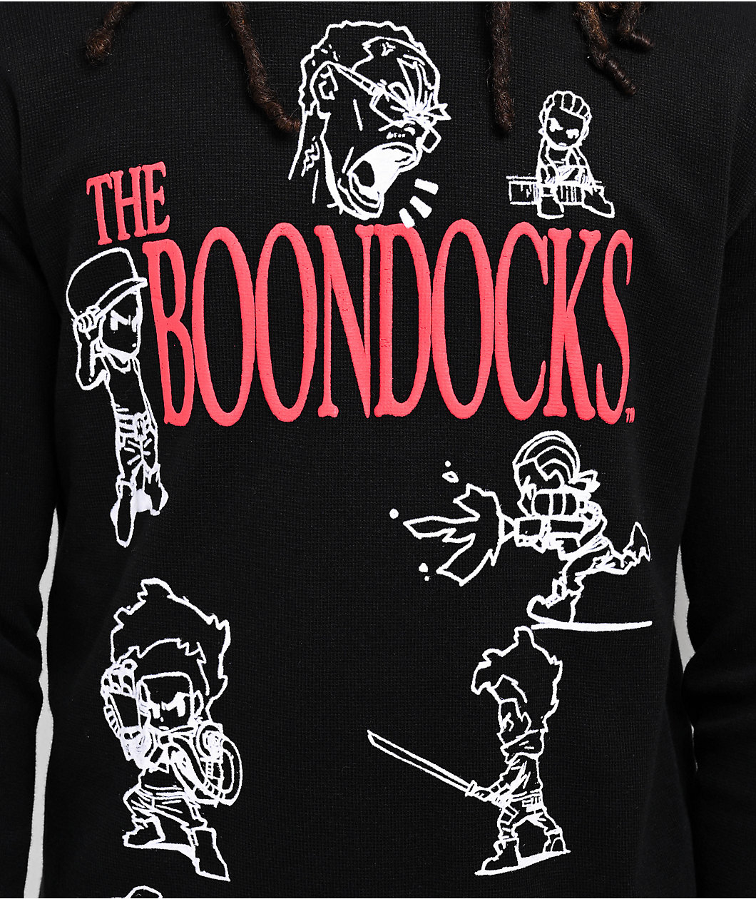 The Boondocks Character Black Long Sleeve Thermal T-Shirt