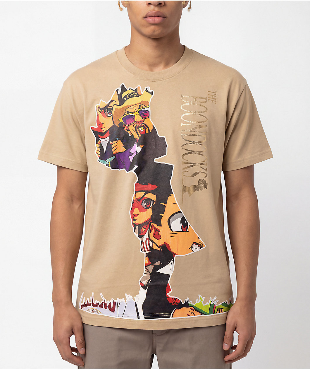 The Boondocks Huey Silhouette Tan T-Shirt