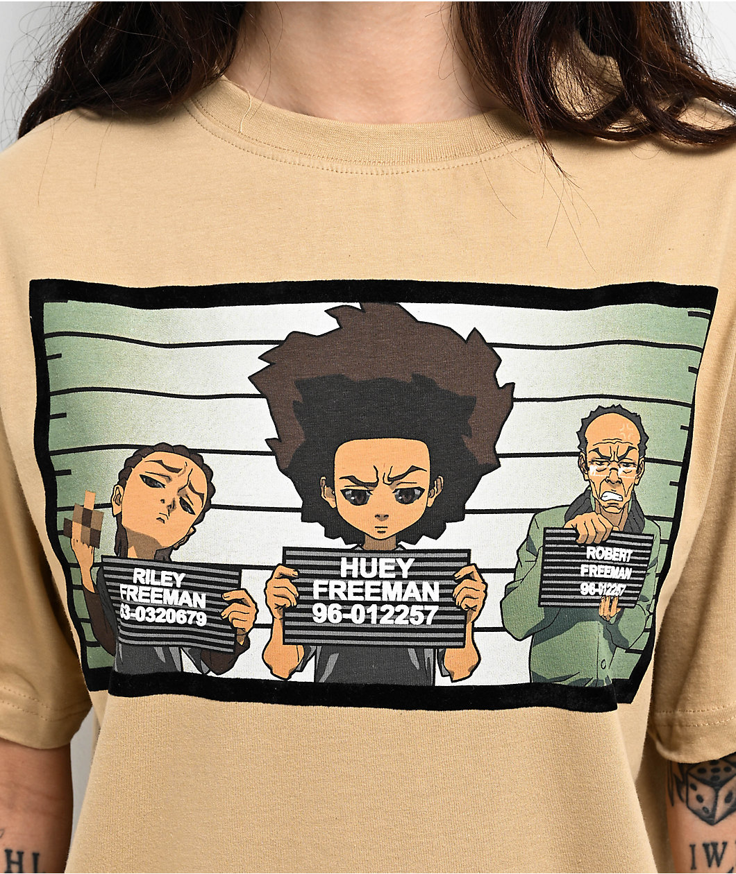 The Boondocks Mugshot Tan T-Shirt