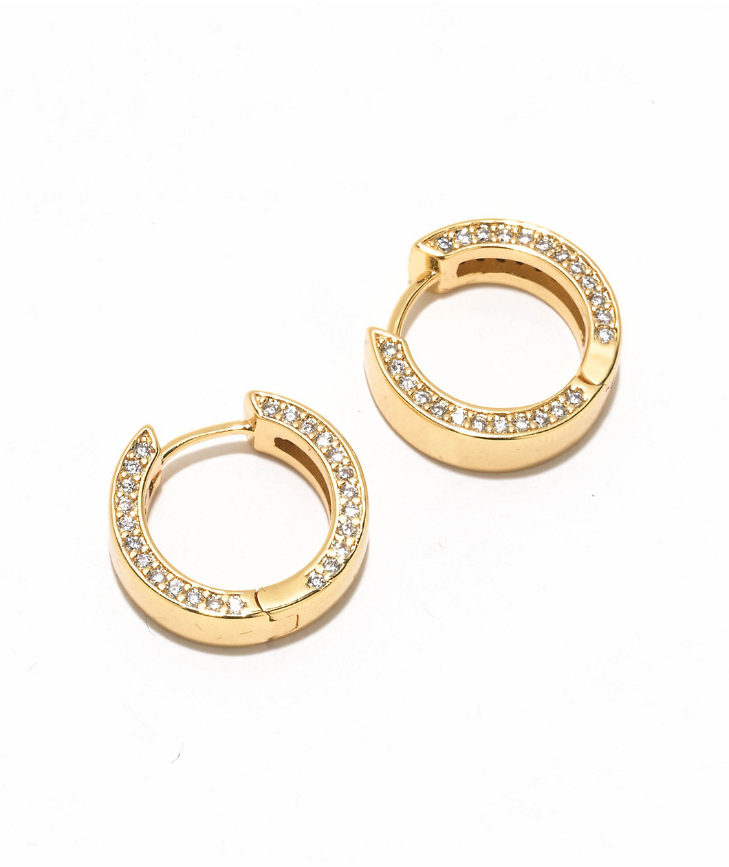 The Gold Gods Gold Diamond Hoop Earrings