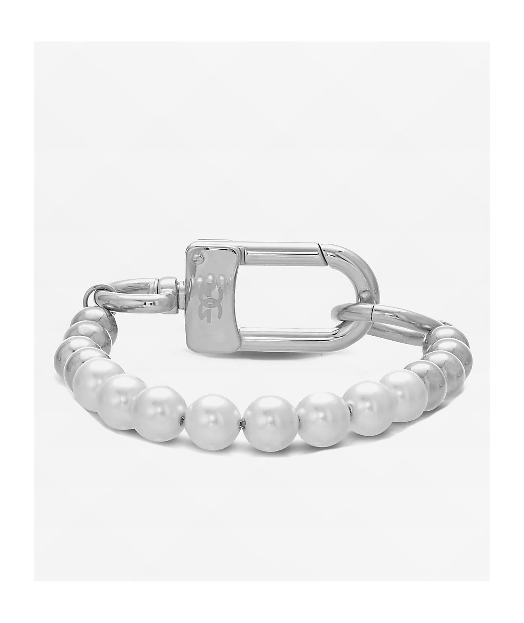 The Gold Gods Half Pearl 7.5" White Gold Bracelet