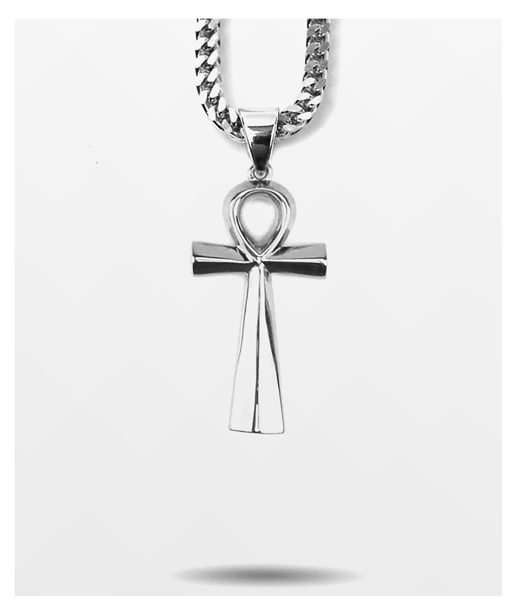 The Gold Gods Micro ANKH White Gold Necklace