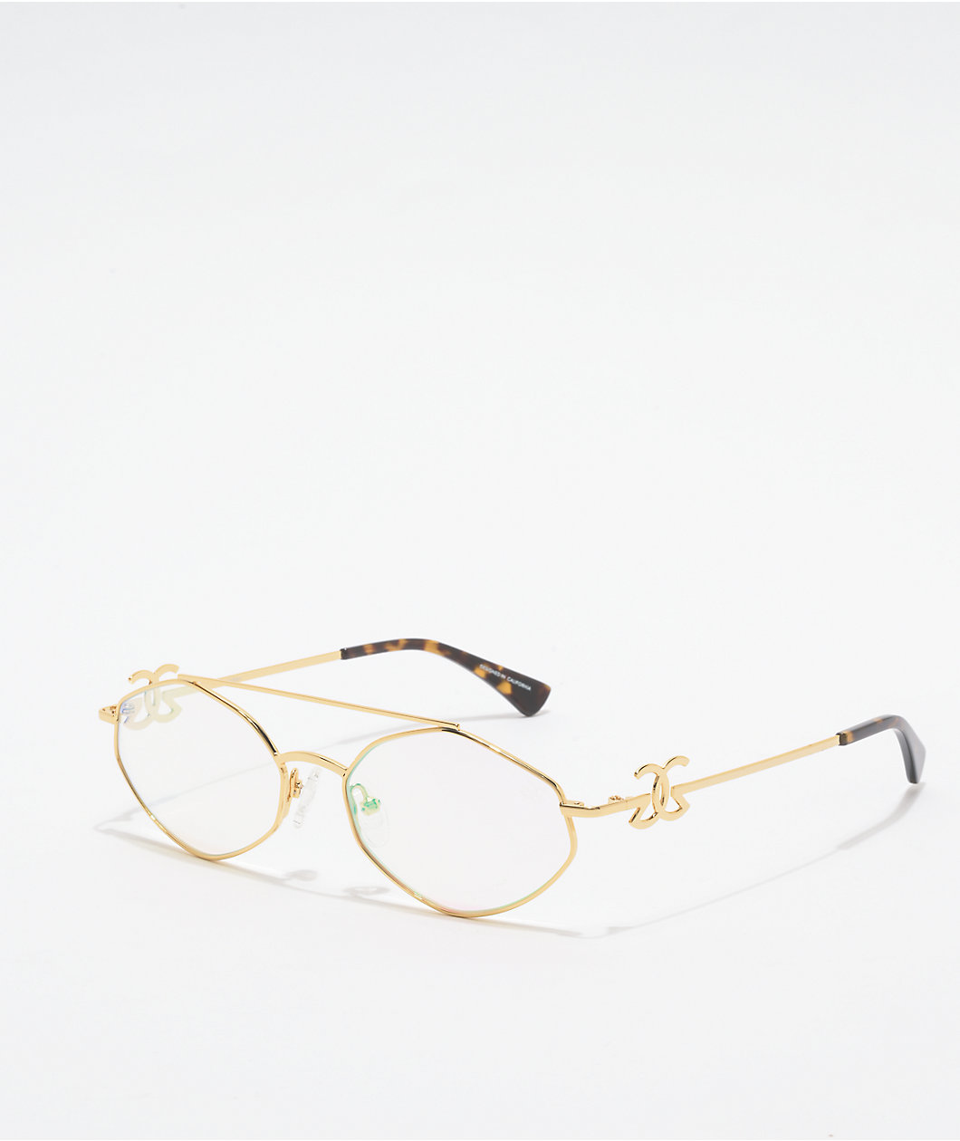 The Gold Gods The Zelus Gold & Crystal Multi Flash Sunglasses
