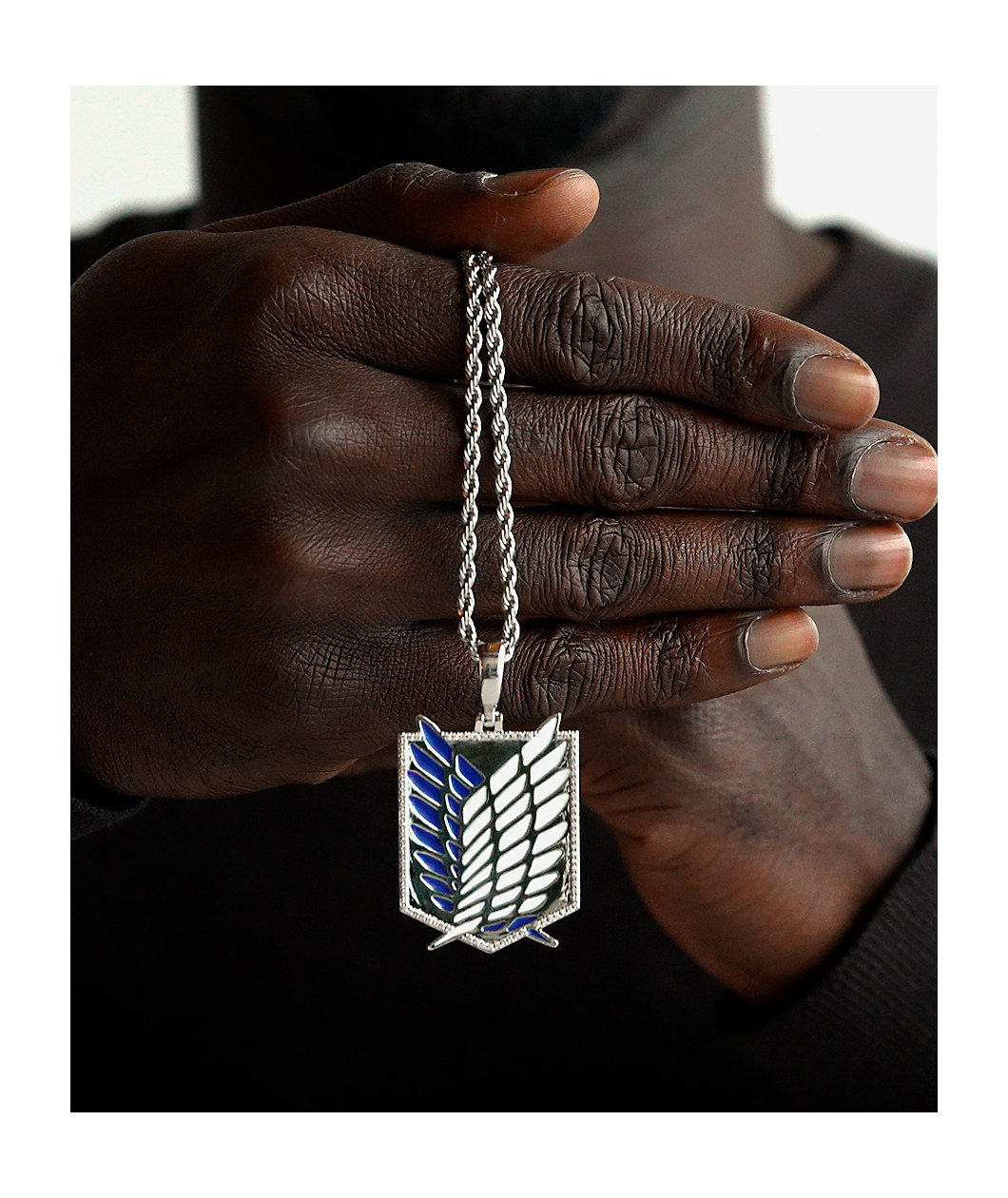 The Gold Gods x Attack On Titan Scout 22" White Gold Chain Necklace