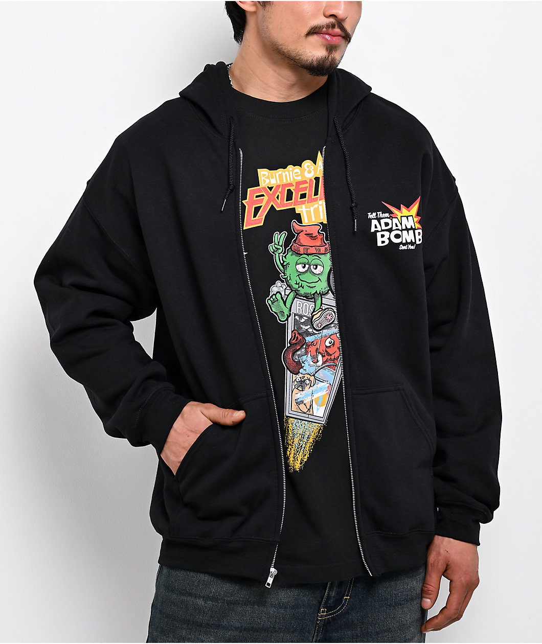 The High & Mighty x Adam Bomb Buds Black Zip Hoodie