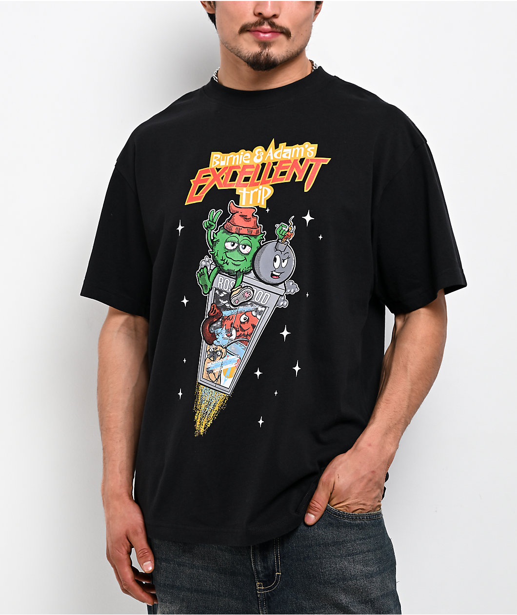 The High & Mighty x Adam Bomb Wild Trip Black T-Shirt