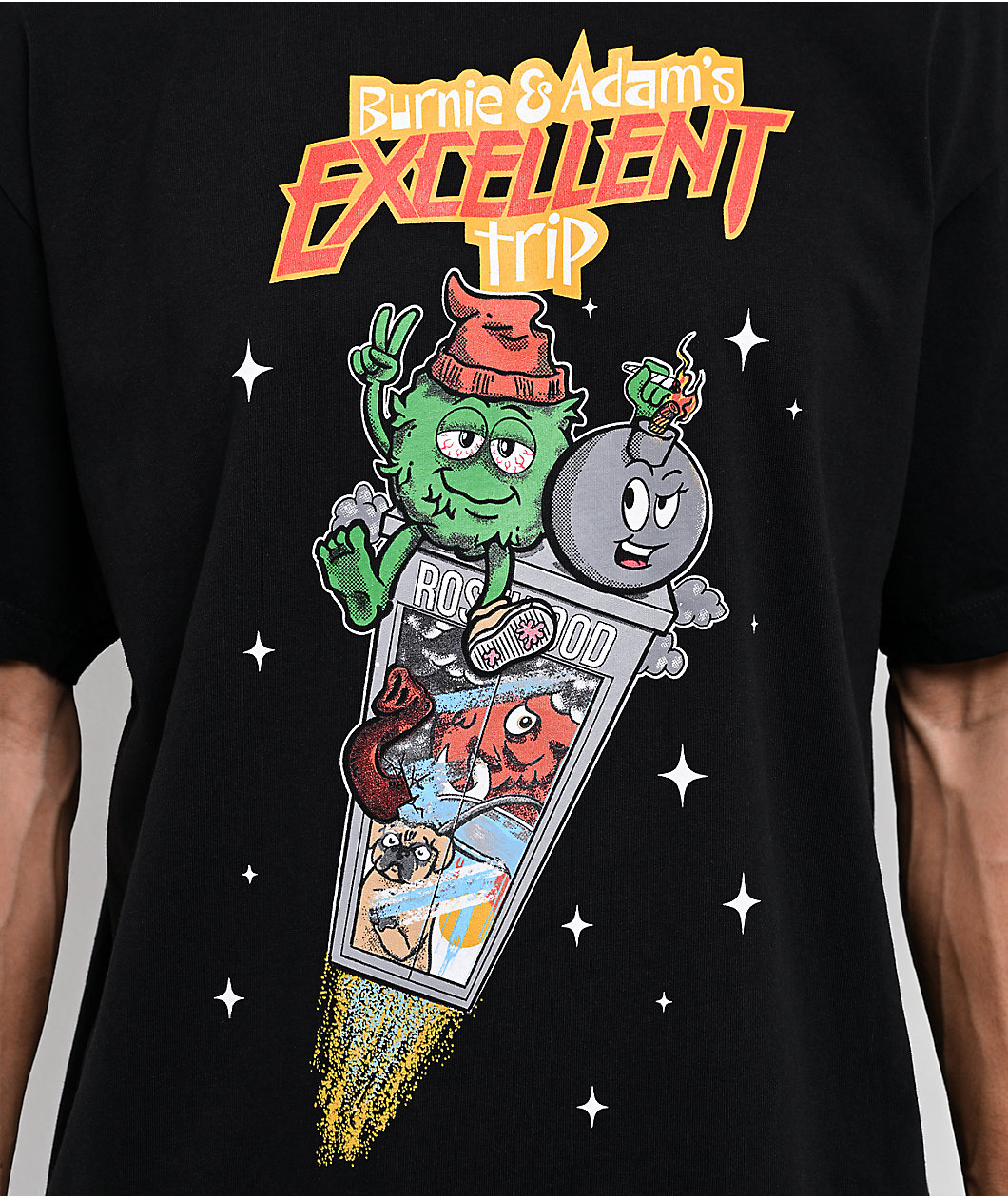BOMTシャツ The High & Mighty x Adam Bomb Wild Trip Black T-Shirt | Liberty Center