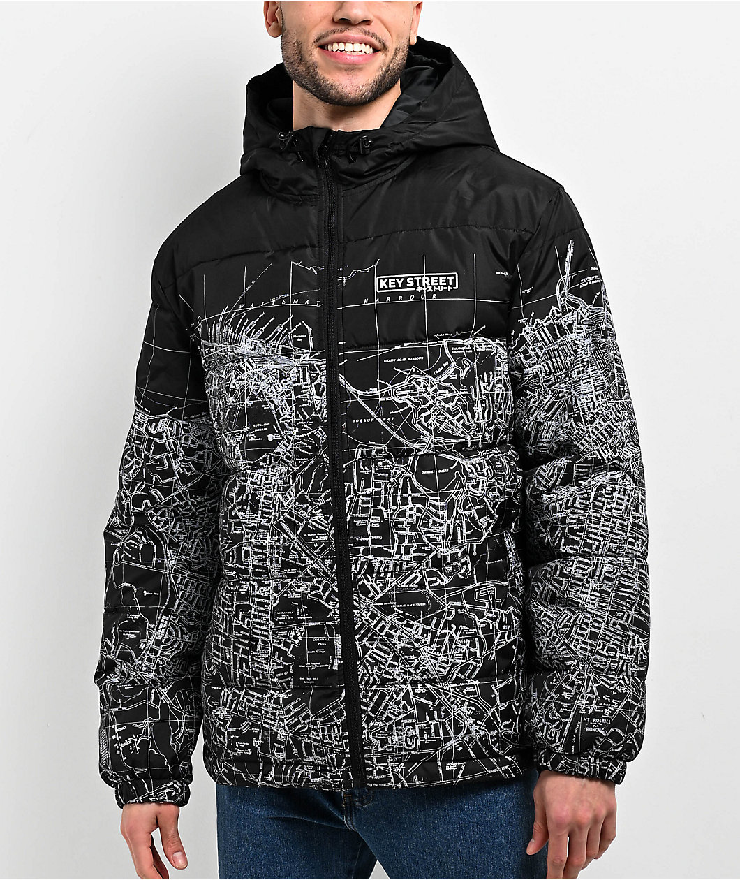 The Key Street Auckland Black Puffer Jacket