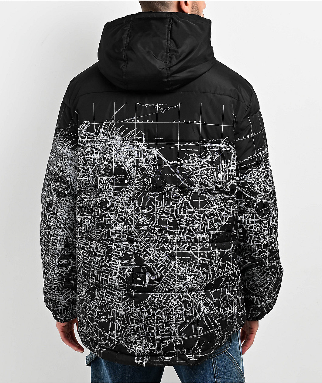 The Key Street Auckland Black Puffer Jacket