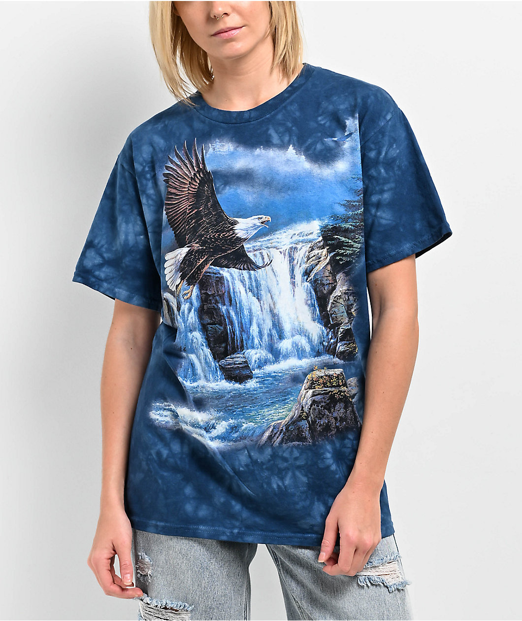 The Mountain Majestic Flight Blue Tie Dye T-Shirt