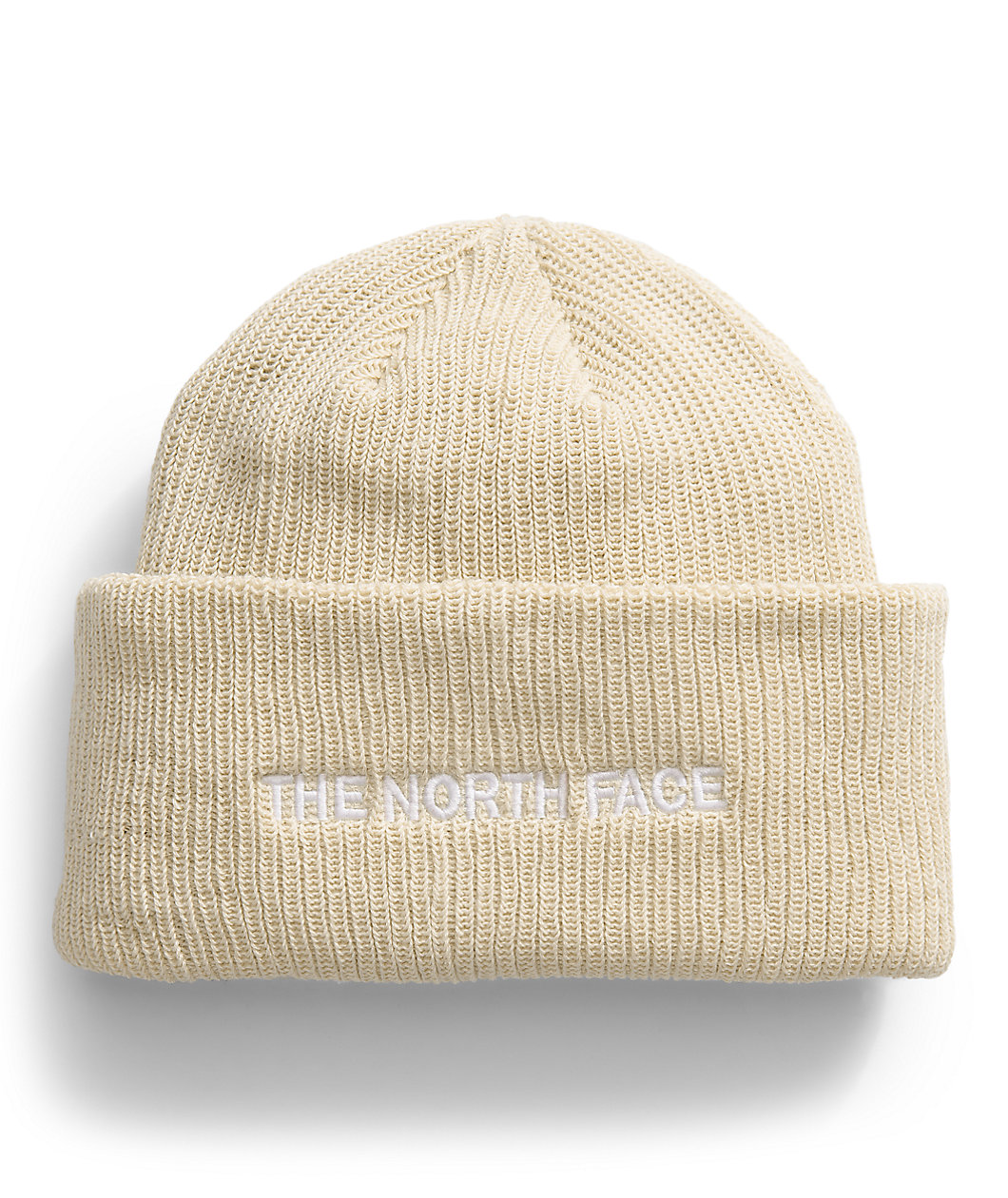 The North Face Urban Embroidered White Dune Beanie