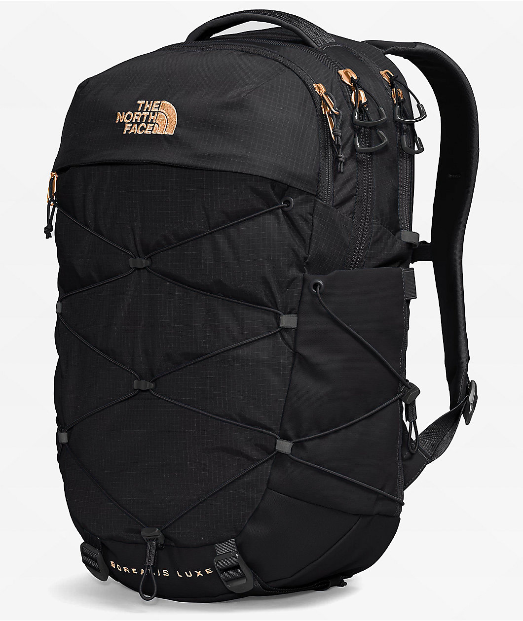 The North Face Women's Borealis Luxe Black & Burnt Coral Backpack